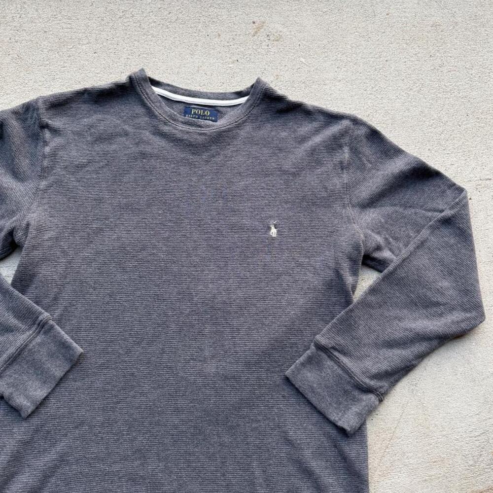 Grey polo ralph lauren thermal shirt XL